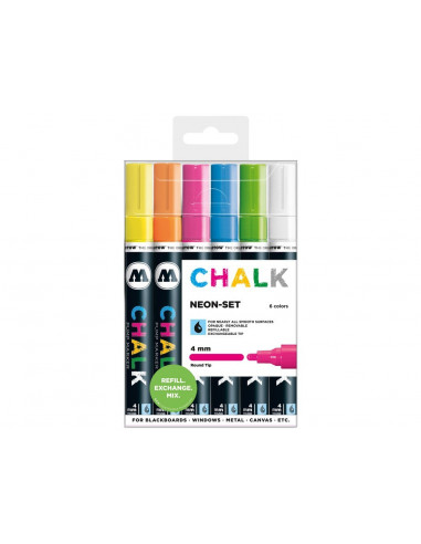 Chalk Marker Neon-Set (4 mm),MLW125