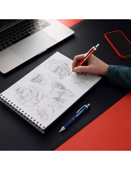 RO2202568,Creion mecanic Rotring Tikky 3 RO2202568, 0.5 mm, Rosu retro