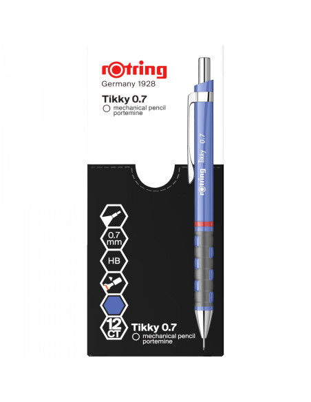 RO2214584,Creion mecanic Rotring Tikky 3 RO2214584, 0.7 mm, Albastru iris