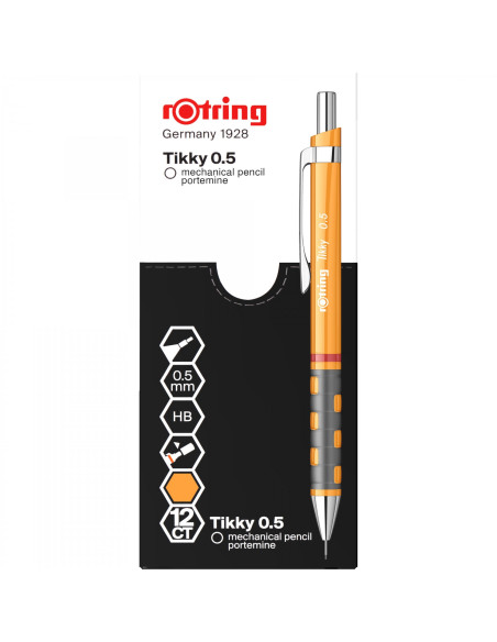 RO2214583,Creion mecanic Rotring Tikky 3 RO2214583, 0.5 mm, Portocaliu deschis