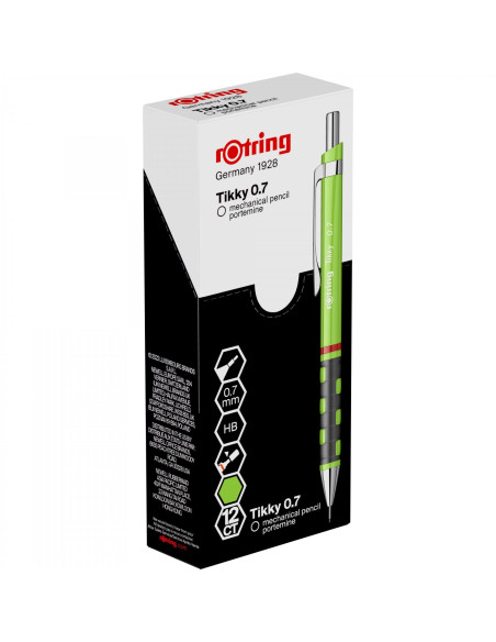 RO2214586,Creion mecanic Rotring Tikky 3 RO2214586, 0.7 mm, Verde deschis