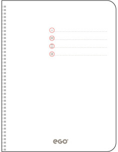 Agenda cu spira a4 nedatata neagra siena ego 2