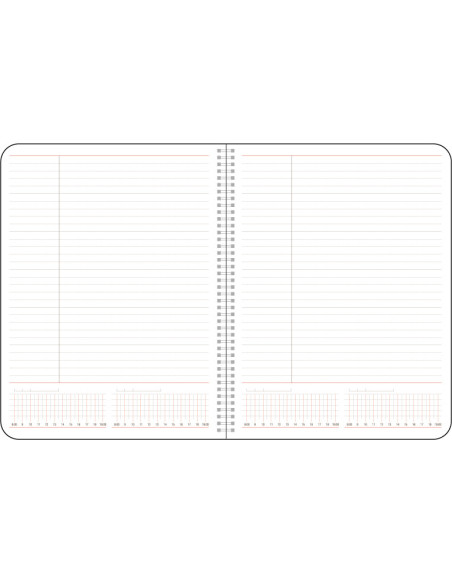 EGOSIENAVR10,Agenda nedatata cu spira A4 Siena Ego, Neagra