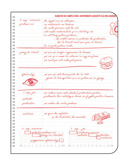 EGOSIENAVR10,Agenda nedatata cu spira A4 Siena Ego, Neagra