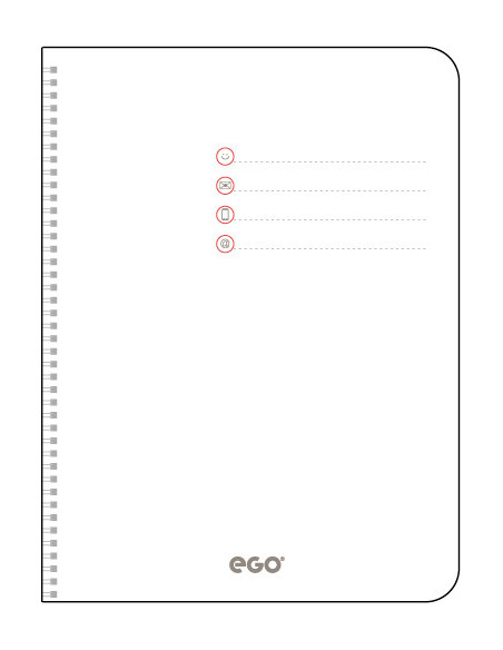 EGOSIENAVR11,Agenda nedatata cu spira A4 Siena Ego, Rosie