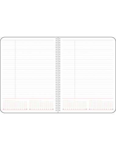 EGOSIENAVR6,Agenda nedatata cu spira A4 Siena Ego, Gri