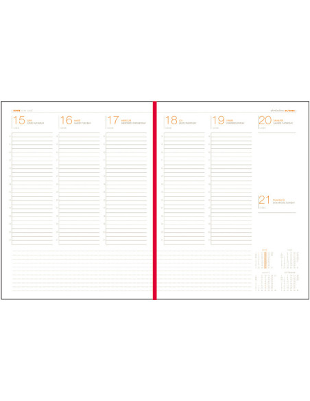 EGOLUXV03,Agenda saptamanala A4 Lux Ego 2026, Albastru petrol