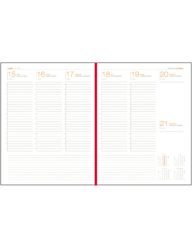 EGOLUXV011,Agenda saptamanala A4 Lux Ego 2026, Rosu