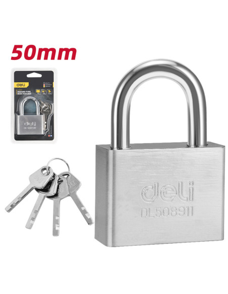 DLEDL508911,Lacat fier 50 mm Deli