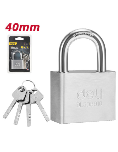 DLEDL508910,Lacat fier 40 mm Deli