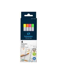 Set 4 textmarkere Schneider Shine-Up, 1-4 mm
