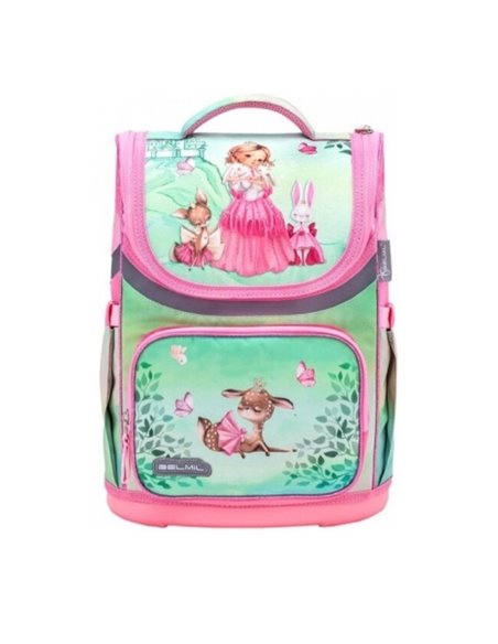 Ghiozdan neechipat mini, dimensiune 36x26x16 cm, prncess with fier