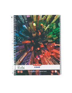 Caiet A5 cu spirala Herlitz, 100 file, 70g/mp, dictando, Motiv enjoy life