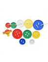 EDX41030,Nasturi de insirat plastic Gigant, Commotion, set de 44 bucati, multicolor