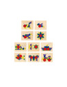 VIG50029,Set mozaic din lemn Tangram cu modele