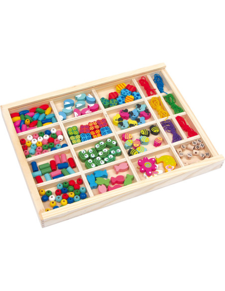 L2465,Set margele de insirat din lemn