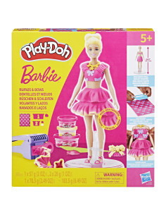 G1361,Play Doh Barbie Set Plastelina Volanase Si Fundite Cu Papusa Inclusa