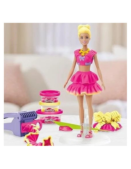 G1361,Play Doh Barbie Set Plastelina Volanase Si Fundite Cu Papusa Inclusa