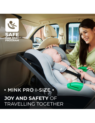 KCMIPRFXGRY0000,Scoica Auto Kinderkraft Mink Pro I-size 40-75 Cm + Baza Zestaw Grey