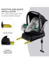KCMIPRFXGRY0000,Scoica Auto Kinderkraft Mink Pro I-size 40-75 Cm + Baza Zestaw Grey