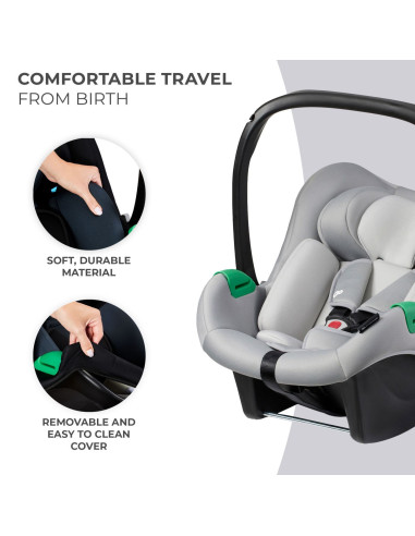 KCMIPRFXGRY0000,Scoica Auto Kinderkraft Mink Pro I-size 40-75 Cm + Baza Zestaw Grey