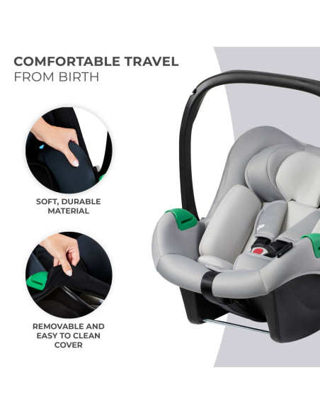 KCMIPRFXGRY0000,Scoica Auto Kinderkraft Mink Pro I-size 40-75 Cm + Baza Zestaw Grey