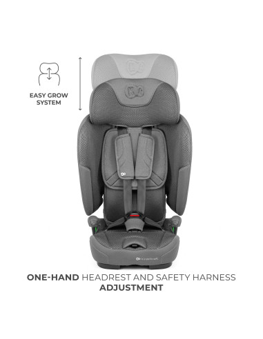 KCFI2GO0GRY0000,Scaun Auto Kinderkraft Fix2go 76-150 Cm, Grey