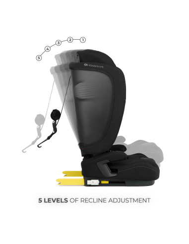 KCFI2GO0BLK0000,Scaun Auto Kinderkraft Fix2go 76-150 Cm, Black