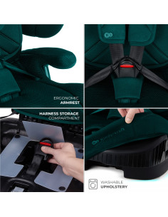 KCFI2GO0GRE0000,Scaun Auto Kinderkraft Fix2go 76-150 Cm, Green 2