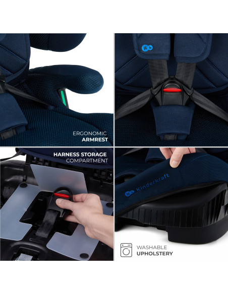 KCFI2GO0NAV0000,Scaun Auto Kinderkraft Fix2go 76-150 Cm, Navy