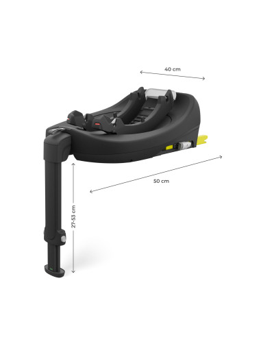 KCENSAFXBLK0000,Baza Isofix 360 Kinderkraft Endura Safe Fx, Black
