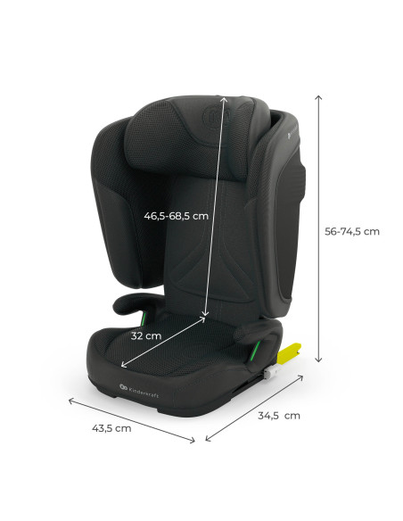 KCUNIT02BLK0000,Scaun Auto Kinderkraft Unity2 100-150 Cm, Black