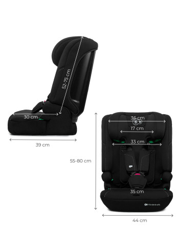 KCICOM00BLK0000,Scaun Auto Kinderkraft Comfy 75-150 Cm, Black
