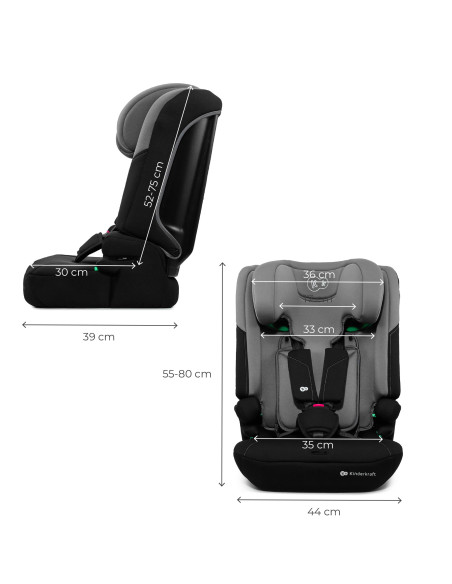 KCICOM00DGR0000,Scaun Auto Kinderkraft Comfy 75-150 Cm, Dk Grey