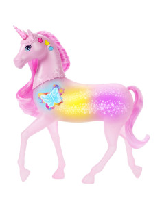 MTJCP78,Barbie Unicorn Roz Cu Lumini Stralucitoare Si Sunete 2