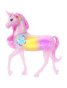 MTJCP78,Barbie Unicorn Roz Cu Lumini Stralucitoare Si Sunete