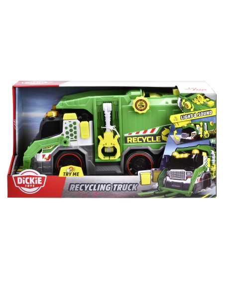 VV-203307001,Dickie Toys Camion De Reciclare Cu Lumini Si Sunete 39cm