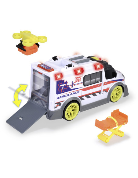 VV-203307003,Dickie Toys Ambulanta Cu Lumini Si Sunete 35.5cm