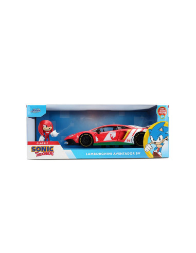 VV-9336264314R00,Jada Sonic Ariciul Set Figurina Sonic Si Masinuta Metalica Lamborghini Aventador Sv Scara 1 La 24