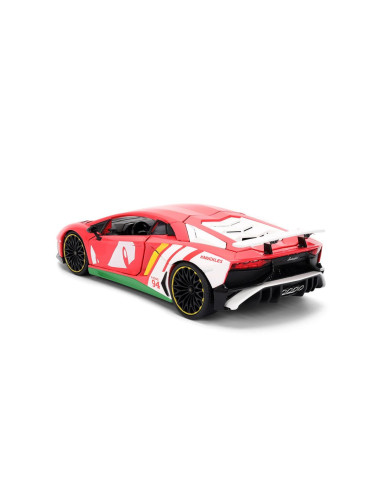 VV-9336264314R00,Jada Sonic Ariciul Set Figurina Sonic Si Masinuta Metalica Lamborghini Aventador Sv Scara 1 La 24