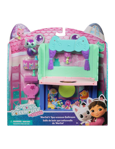 VV-6074306,Gabbys Dollhouse Filmul Set Baia Spa A Pisicii Mercat Cu Figurina Si Accesorii