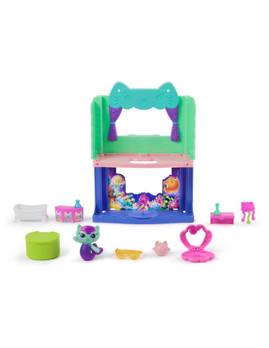 VV-6074306,Gabbys Dollhouse Filmul Set Baia Spa A Pisicii Mercat Cu Figurina Si Accesorii