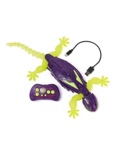 VV-6075451,Hex Bots Soparla Cataratoare Gecko Mov Cu Telecomanda