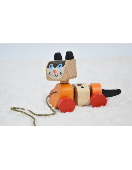 KC-13616,Jucarie din lemn, cubika, “prietena mea pisicuta”