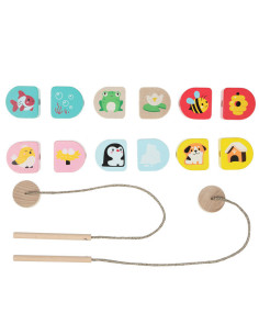 KC-15580,Jucarie din lemn, cubika, joc de indemanare si asociere, my home 2