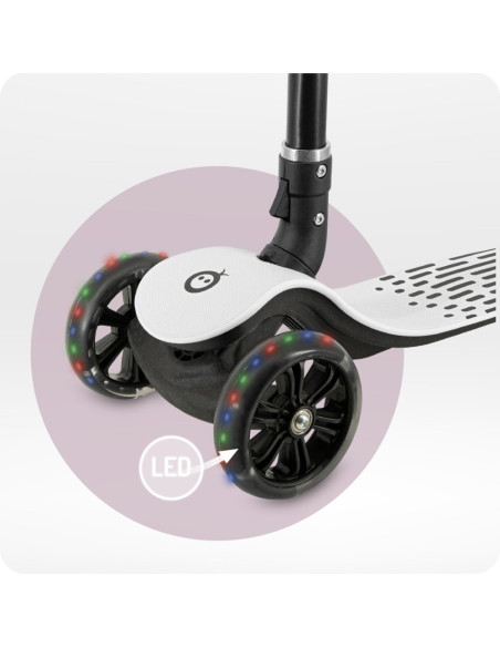 KC-HULA00015,Trotineta pliabila cu roti led pentru copii, 3 ani+, momi san - gri