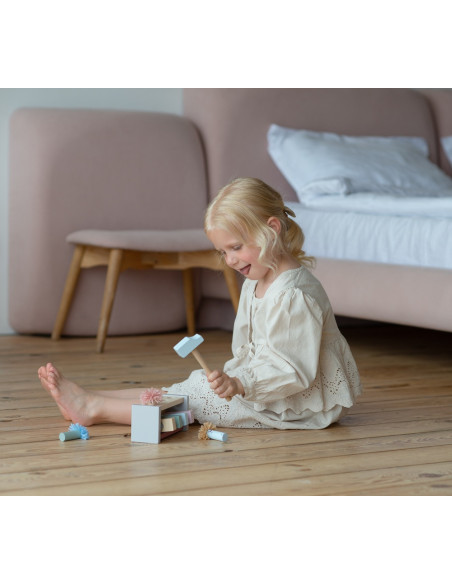 KC-15948,Jucarie din lemn, cubika - claunii saritori - pastel