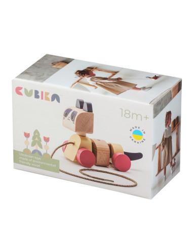 KC-15986,Jucarie din lemn, cubika, prietena mea pisicuta - pastel