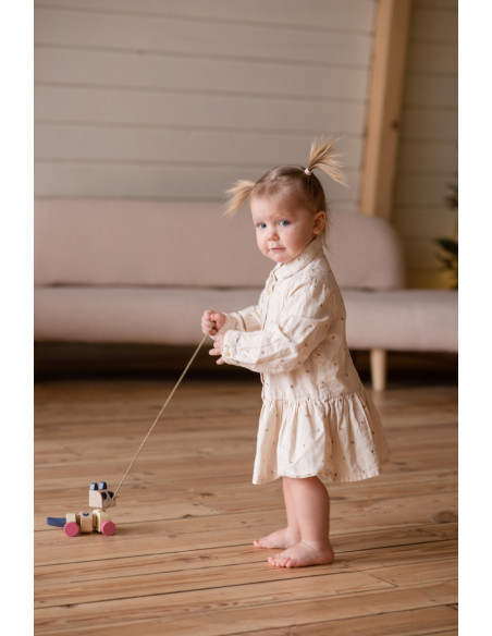 KC-15986,Jucarie din lemn, cubika, prietena mea pisicuta - pastel