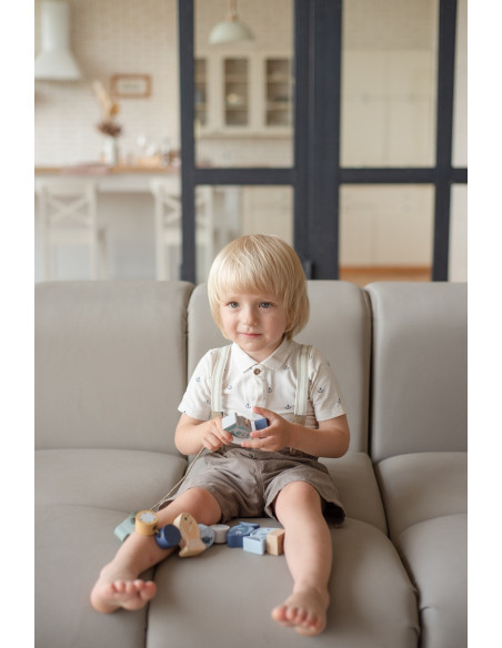 KC-16020,Joc de indemanare din lemn, cubika, pestisori - pastel